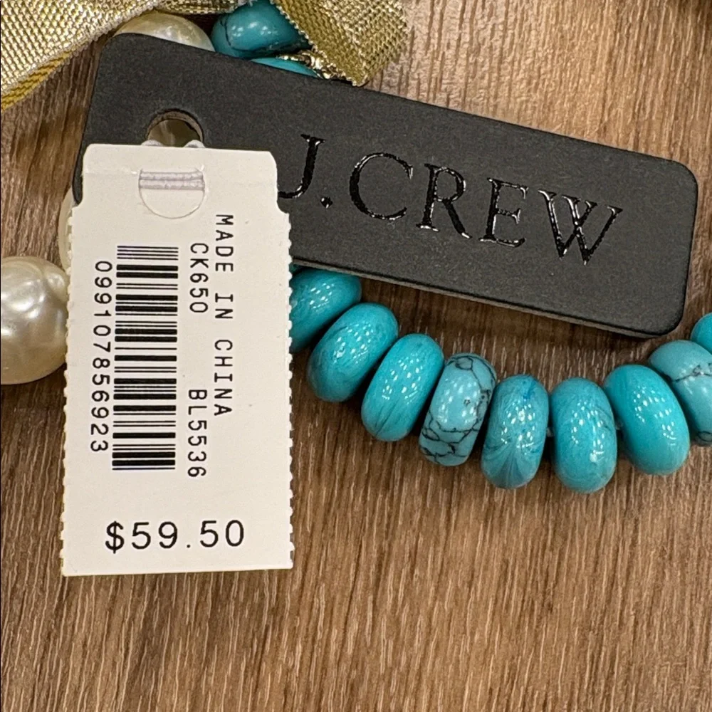 J. Crew Pearl and Beaded Bracelet Set NWT